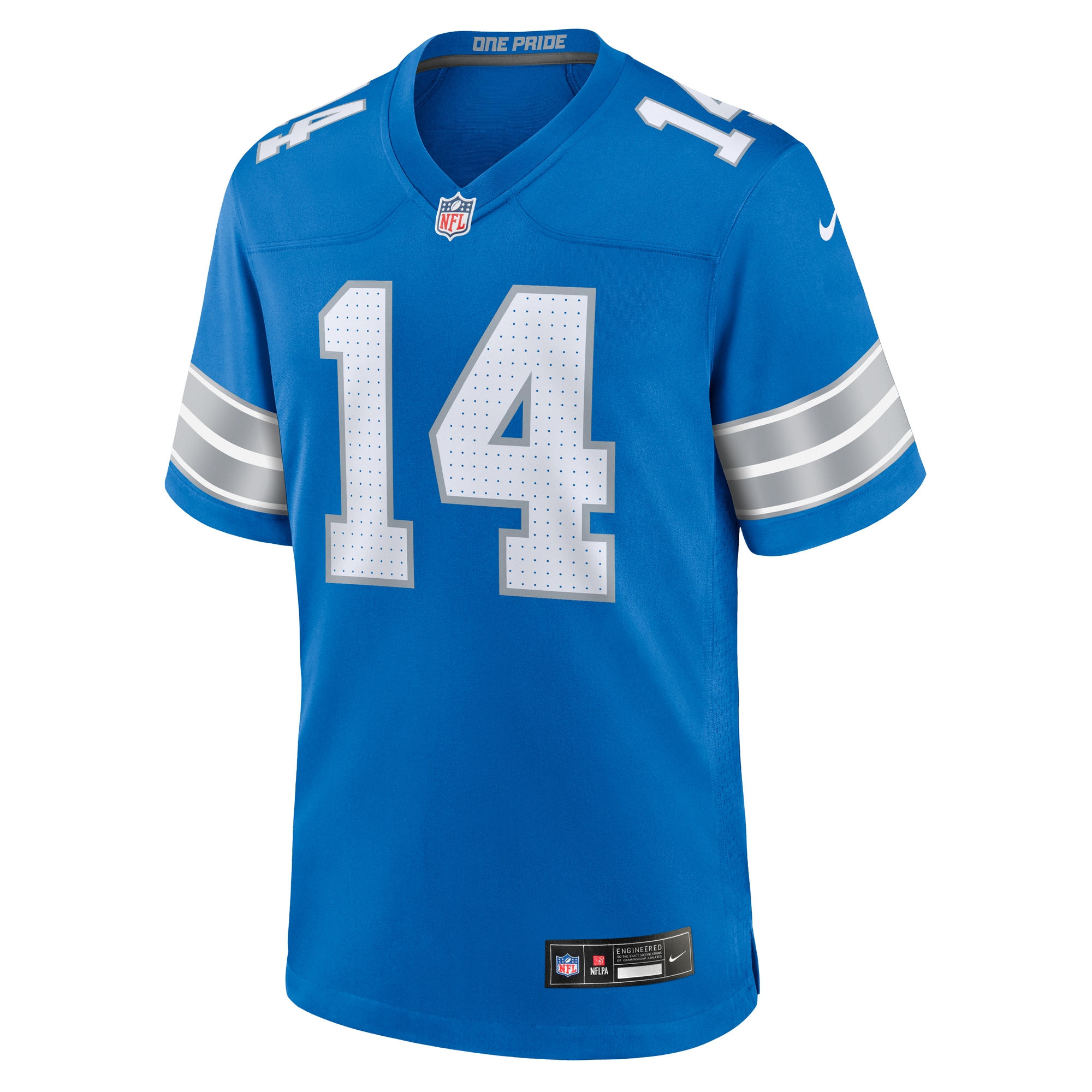 Footballtrikot NIKE "Nike Trikot Detroit Lions Nike Home Game St. Brown 14", Herren, Gr. M, blau, 100% Polyester, Trikots Image