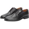 Schnürschuh TOMMY HILFIGER "HILFIGER THUNIT LTH SHOE", Herren, Gr. 46, schwarz, Leder, unifarben, klassisch, Schuhe, Blockabsatz, Businessschuh, Abendschuh in edlem Used Look
