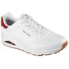 Sneaker SKECHERS "UNO - HARRY KANE", Herren, Gr. 44, rot (weiß, weinrot), Lederimitat, casual, Schuhe, Keilsneaker, Sneaker mit Luftkissen