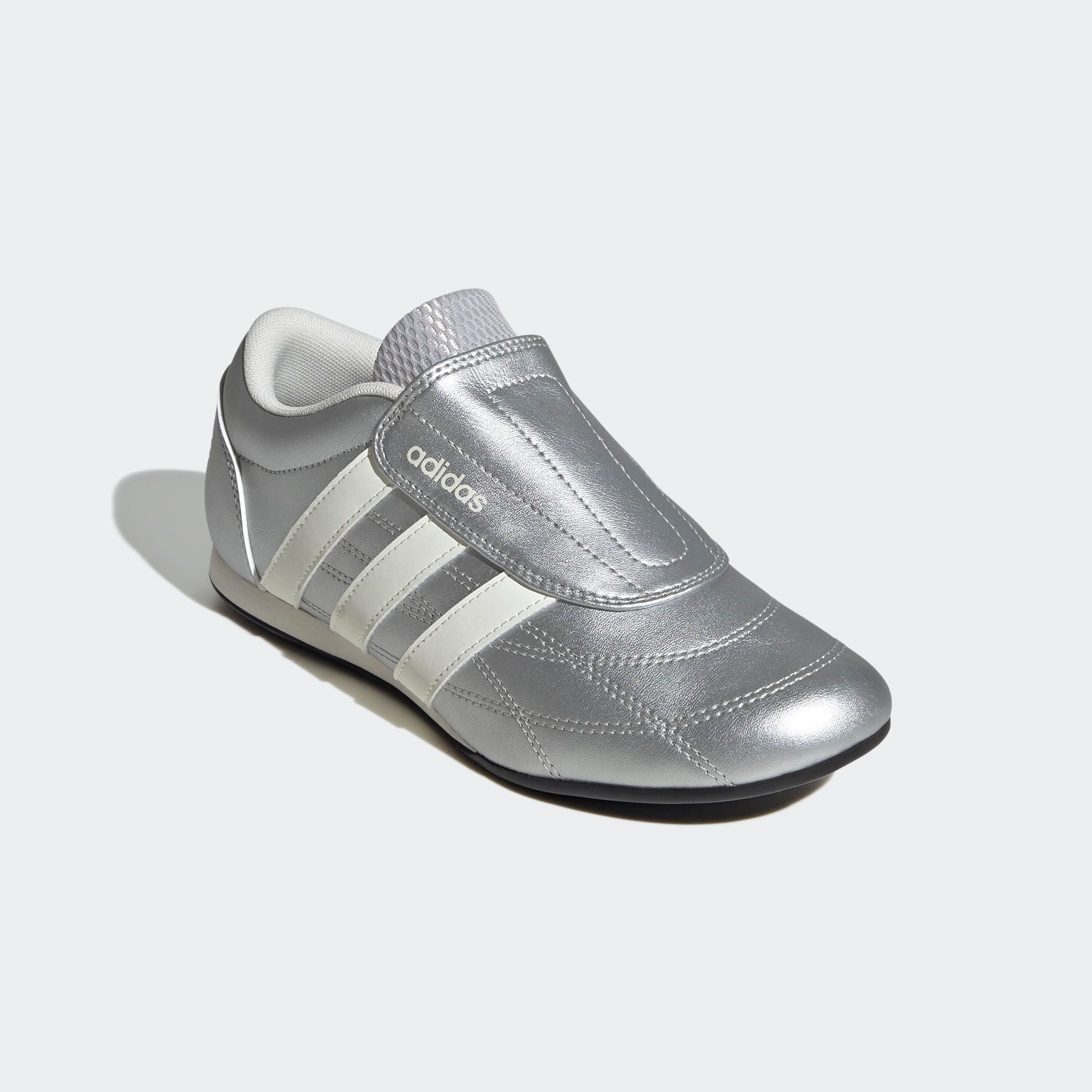 Sneaker ADIDAS SPORTSWEAR "TEKWEN", Damen, Gr. 40, matte silber, sanftes weiß, core schwarz, Synthetik, Schuhe Sneaker