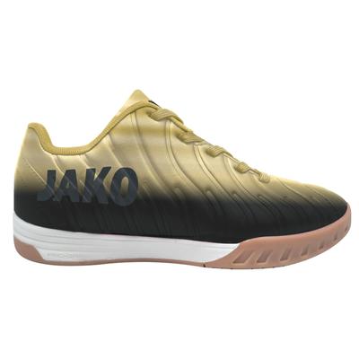 Indoorschuh JAKO "J-SI SWEEPER", Gr. 32, jet schwarz, rich gold, Synthetik, sportlich, Schuhe Image