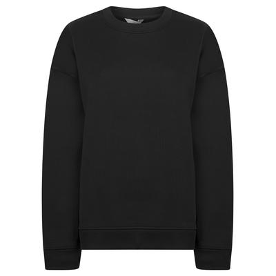 Hoodies / Sweatshirts Jax Women's Plain Brushback Fleece Crew Neck Sweatshirt in Jet Black / 12 - Tokyo Laundry