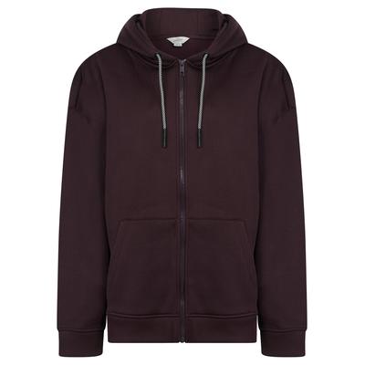 Hoodies / Sweatshirts Buster Women's Plain Zip Through Brushback Fleece Hoodie in Wine / 8 - Tokyo Laundry
