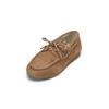 Bootsschuh MARC O'POLO "aus langhaarigem Veloursleder", Damen, Gr. 36, braun (pure sand), Obermaterial: 100% Leder (Rind), unifarben, Schuhe