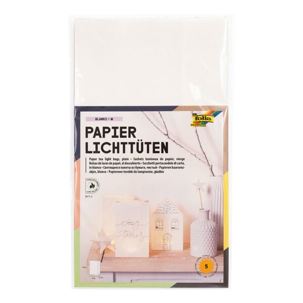 folia Papier-Lichttüten »Blanko M« 5 Stück Image
