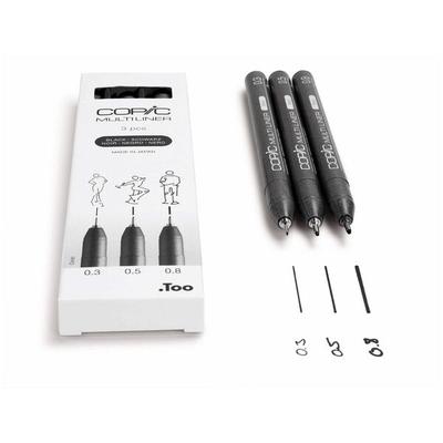 COPIC 3er-Pack Fineliner »Multiliner« 0,3 - 0,8 mm Image
