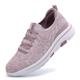 XOEKD Women Slip On Shoes Running Shoes Lightweight Non Slip Tennis Memory Foam Shoes for Sports Travel Gym, rose, 7 UK
