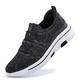 XOEKD Women Slip On Shoes Running Shoes Lightweight Non Slip Tennis Memory Foam Shoes for Sports Travel Gym, black, 6 UK