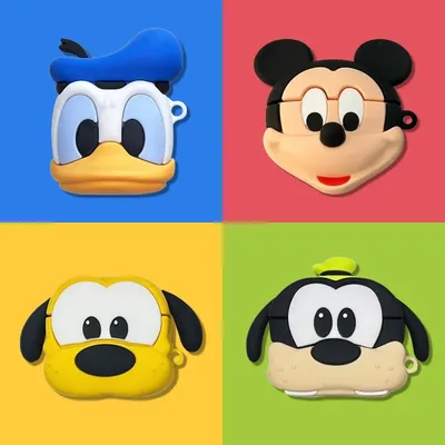 Cartoon Mickey Pluto Apple Airpods 1/2/3/4 Generation Schutzhülle Pro2 Wireless Bluetooth Kopfhörer Hülle Niedlich und Anti Drop Image