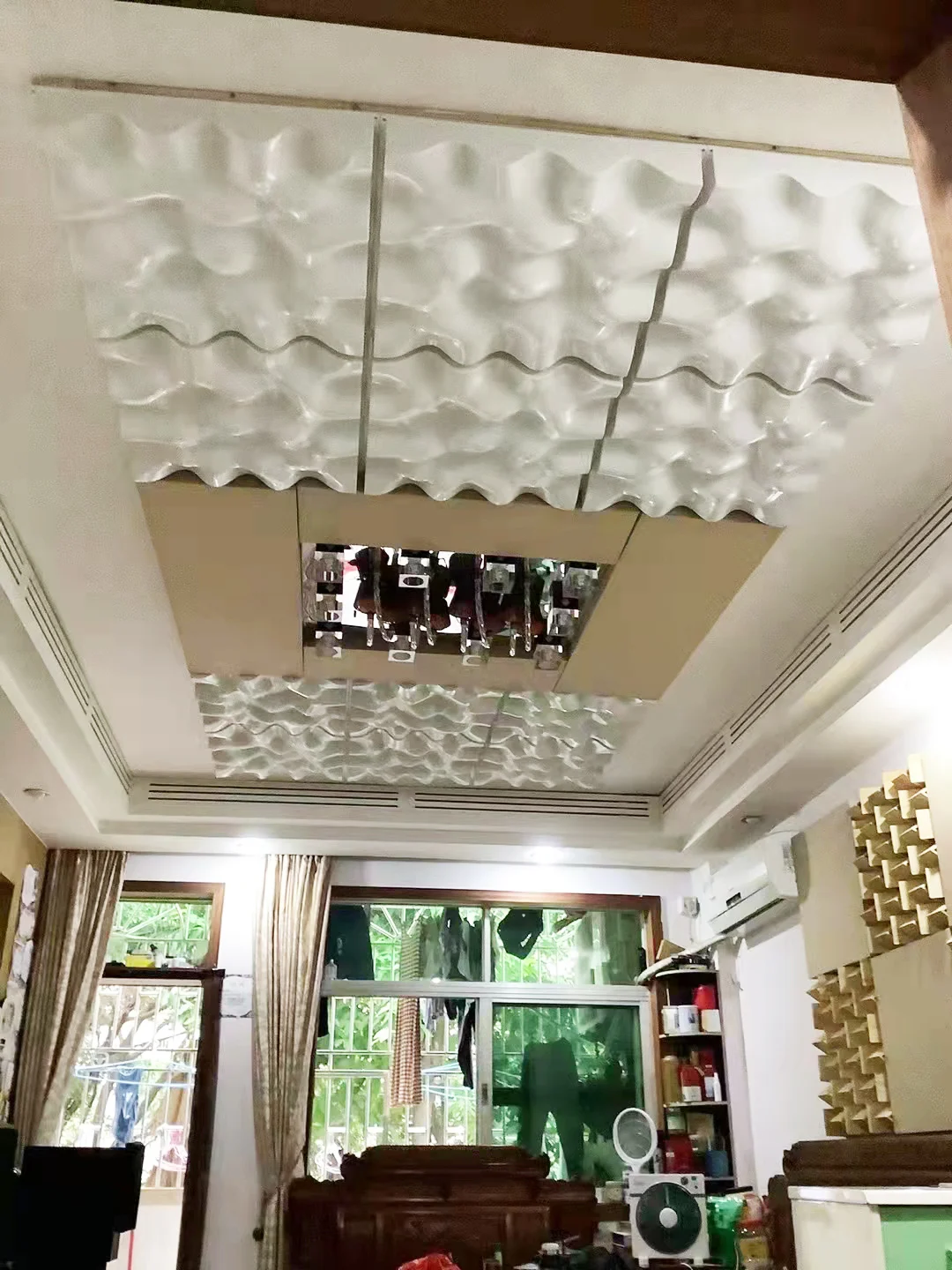 Japan/Korea High-End White Cloud Akustik-Diffusor-Panel 60 x 60 x 10 cm Decken-Sekundärrückstände-Diffusor für HiFi-Theaterstudio Image