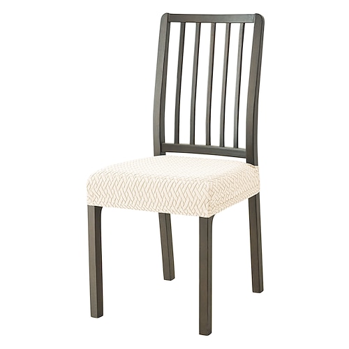 1/4/6 Stück Jacquard-Stuhlsitzkissen-Schonbezug, dehnbarer und abnehmbarer Sitzschutz, rutschfester Möbelbezug für Esszimmer, Büro oder Zuhause Image