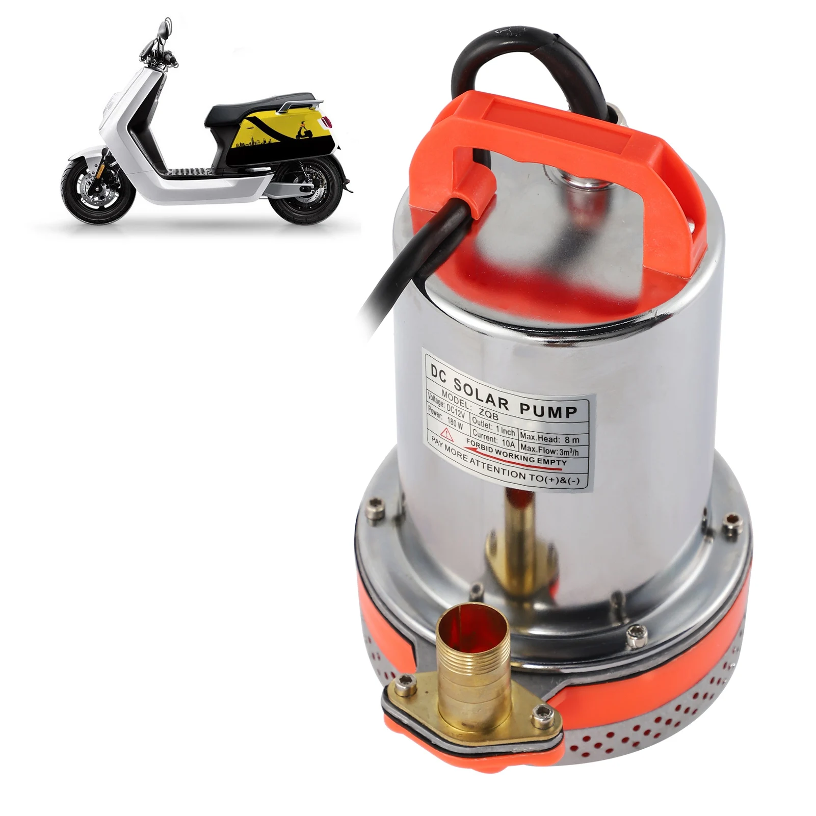 Tauchpumpe, kleine Batterie, Solar-Schwimmbadreinigung, 8 Meter, 2,1 Meter Kabel, Tauchpumpe, Solar