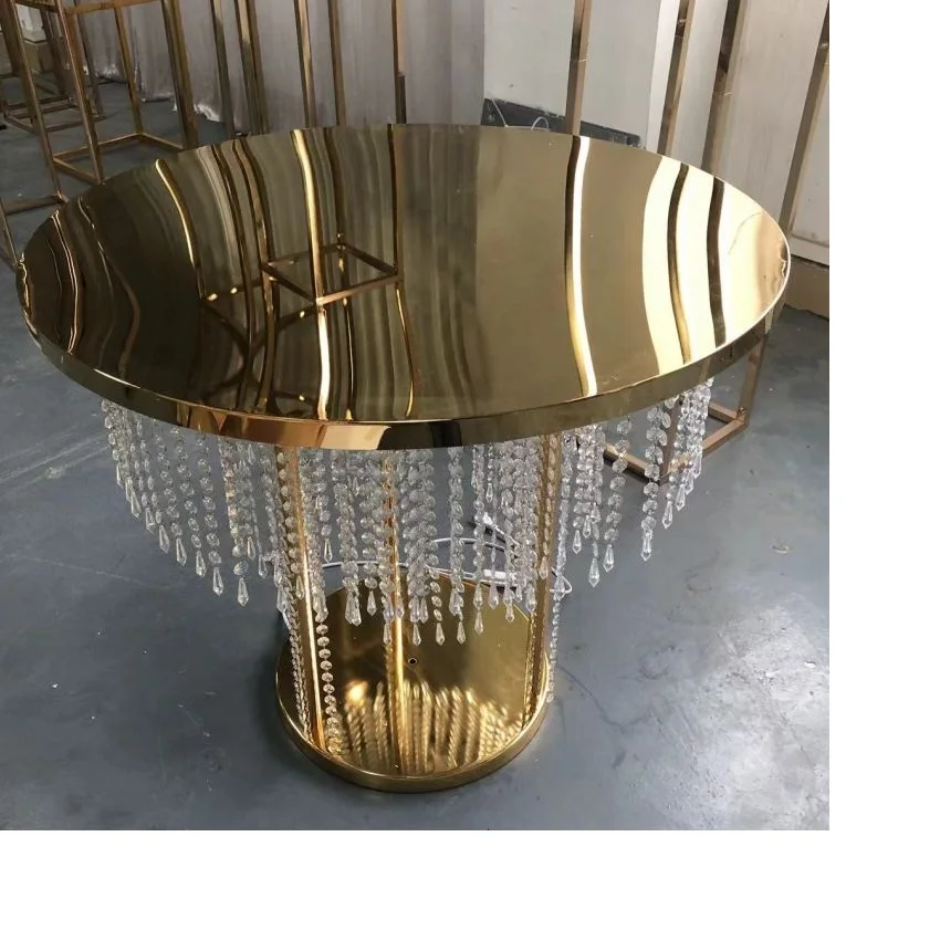 Kristall Perlen Vorhang Kuchen Tisch Hochzeit Dekoration Tisch Metall mit Beleuchtung Hochzeit Kristall Kuchen Tisch