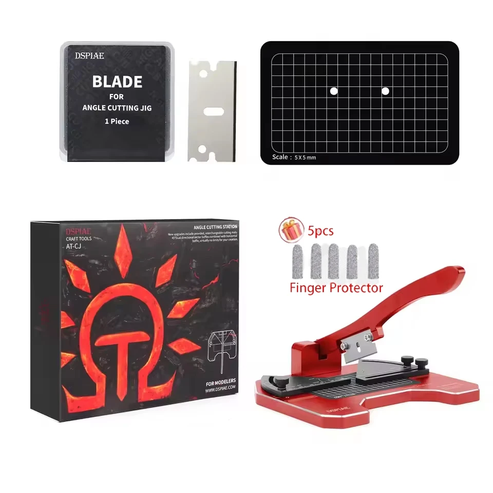 DSPIAE AT-CJ Winkelschneidestation, Präzisionsmodell-Set mit Klinge aus Kohlenstoffstahl für Gundam, Militärmodellbau, Werkzeuge, Hobby, Heimwerken Image