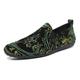 scarpe slip-on ricamate nere e verdi da uomo – scarpe casual eleganti con design floreale, adatte per feste e occasioni alla moda