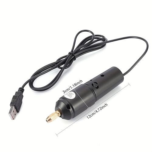 Einstellbares elektrisches Schmuckbohrer-Set mit kabelgebundenem Handgerät, Stromversorgung über USB – ideal für die Schmuckherstellung zum Selbermachen, Edelsteinbohrer-Set Image