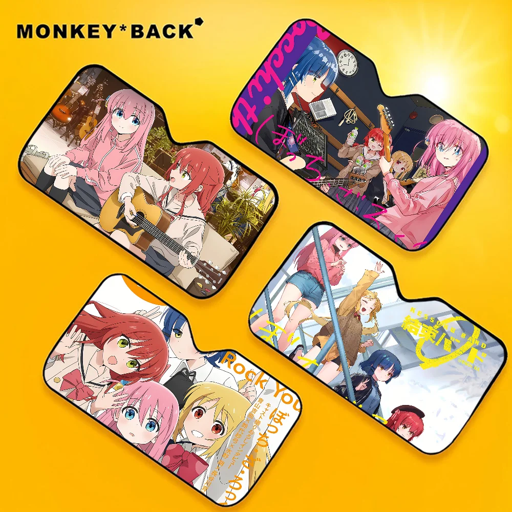 Anime Bocchi The Rock Auto Sonnenschutz Frontscheibenverkleidungen Blocker Auto Protector Fenster Visier Bildschirmabdeckung Image