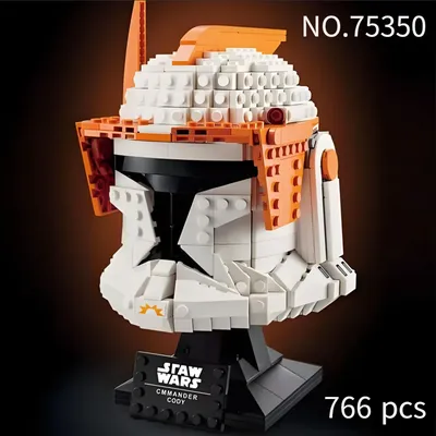 766pcs UCS Star Plan Battle 75350 Clone Commander Cod Helmet SpaceShip Architecture Education Assembly Model Birthday Gifts