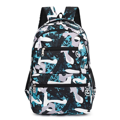 zaino mimetico blu per ragazzi – zaino scolastico leggero per studenti delle scuole medie e superiori, pronto per il ritorno a scuola