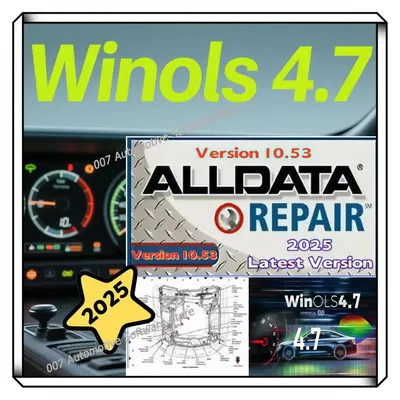Winols 4.7 Auto Repair Software for Windows 10/11/2025 with Alldata10.53 Latest Version Vehicle Diagnostic Tool Included 2025