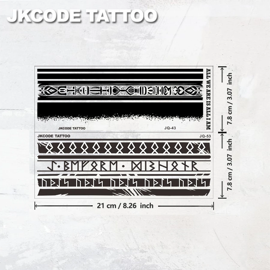 Wikinger-Muster-Armband-Tattoo – wasserfestes Hand-Tattoo für Männer – schwarzes dunkles Armband-Tattoo – geometrisches Muster – geheimnisvolles Muster – Tattoo-Hand, lässig, cooles Image