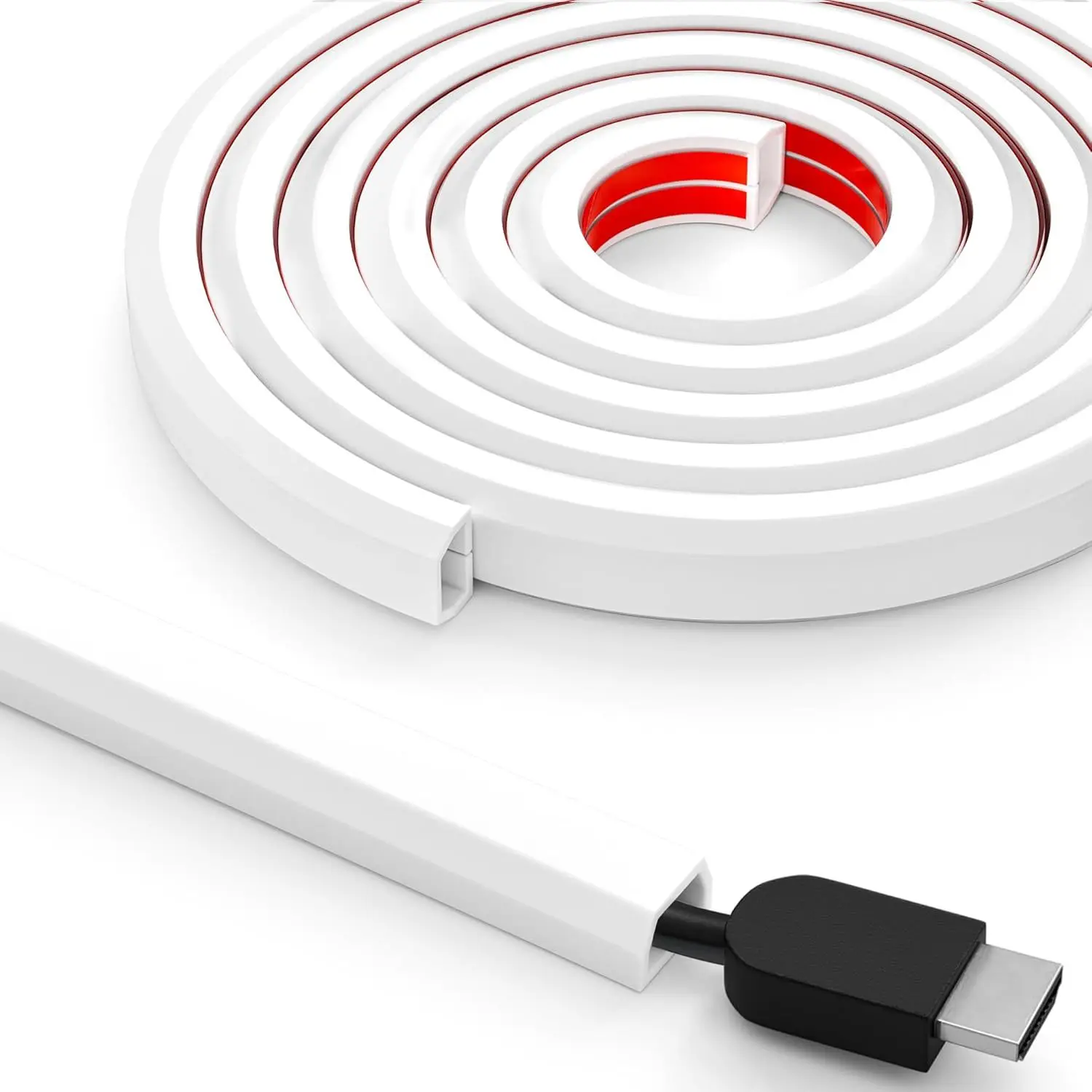 1PC 2m/78,74 zoll Boden Kabel Abdeckung Selbst-Kleber Power Verlängerung Verdrahtung Kanal Kabel Protector Hause außen Draht Veranstalter Image