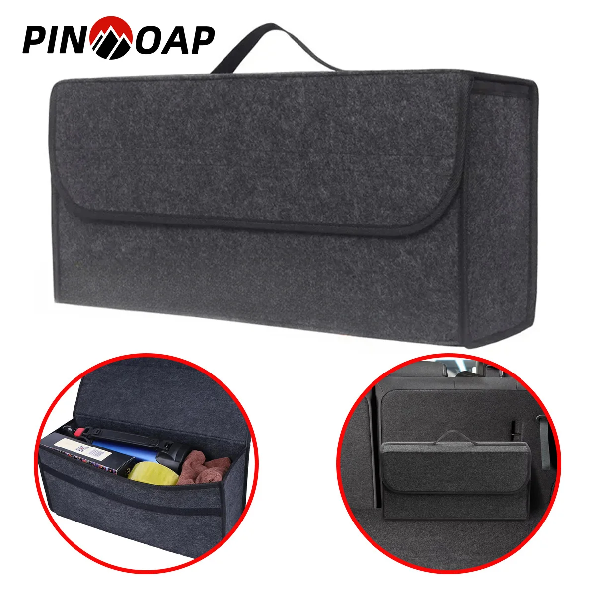 Auto Stamm Filz Box Tragbare Faltbare Lagerung Und Organisation Box Handtasche Design Große Kapazität Sortierung Filz Box Auto Stamm Lagerung