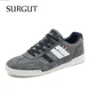 SURGUT Frühling Herbst männer Casual Schuhe Denim Tuch Straße Trend Mode Männer Leichte Lace Up Skateboard Schuhe Größe 39-48