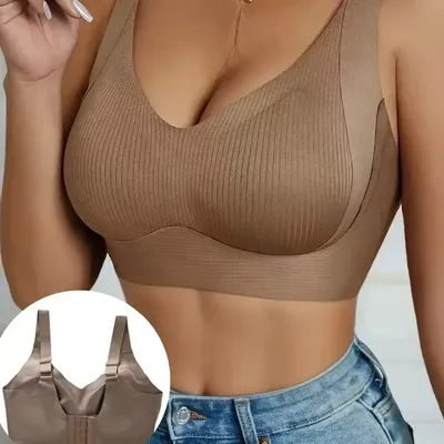Traceless Comfortable Women's Underwear Without Steel Rings, Small Breasts Gathered, Large Size, Side Breasts, Sports Bra