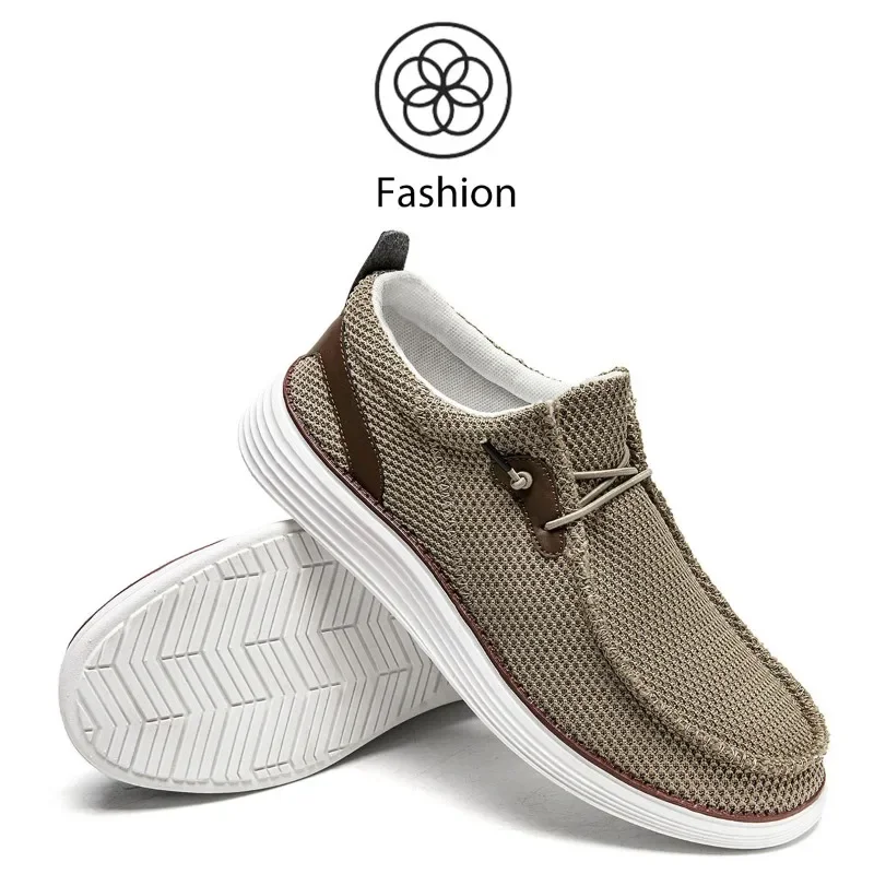 Sommer-Freizeit-Slipper für Herren, Slip-on-Schuhe, atmungsaktiv, leicht, Wanderschuhe, bequeme Streetwear-Sneaker, Größe 39–48