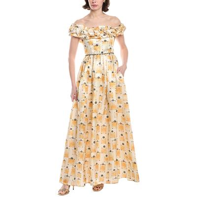 Agua BY Agua Bendita Agua By Agua Bendita Bisuteria Linen & Silk-Blend Maxi Dress