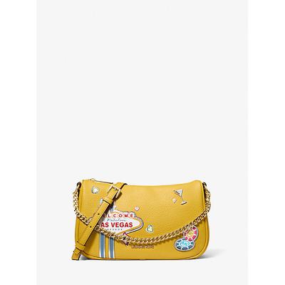 Michael Kors Carmela Medium Embellished Crossbody Bag Yellow One Size