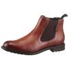 Chelseaboots BUGATTI, Herren, Gr. 42, braun (cognac), Leder, Basic, Schuhe, Stiefelette, Business Schuh, Boots zum Schlupfen