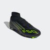 Fußballschuh ADIDAS PERFORMANCE "F50 LEAGUE MITTELHARTE/HART- UND ASCHENPLÄTZE E", Gr. 43, schwarz (core schwarz, iron metallic, lucid lemon), Synthetik, Textil, sportlich, Schuhe, geeignet für Rasen- und Kunstrasenplätze