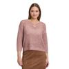 Strickpullover BETTY BARCLAY "Betty Barclay Lochstrick-Pullover mit Pailletten", Damen, Gr. 44, rosa (ash rose), Strick, Obermaterial: 73% Polyacryl, 27% Polyester., Basic, lässig geschnitten normal, V-Ausschnitt, Langarm, Pullover, Glitzer