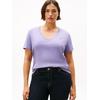 V-Shirt TOMMY HILFIGER CURVE "CRV SLIM CODY V-NK SS", Damen, Gr. 50, lavender ash, Single Jersey, Obermaterial: 100% Baumwolle, casual, slim fit, V-Ausschnitt, Kurzarm abgerundeter Saum, Shirts, in Großen Größen
