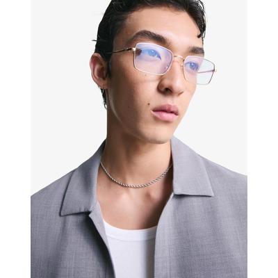 Bershka Metallic Sunglasses Men Black