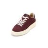 Sneaker MARC O'POLO "aus Rindleder in Cordoptik", Damen, Gr. 42, schwarz aubergine rot, Obermaterial: 100% Leder (Rind), unifarben, Schuhe