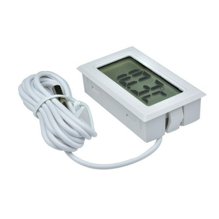 LCD Digital Thermometer Hygrometer Probe Freezer Pet Temperature Control -50~110