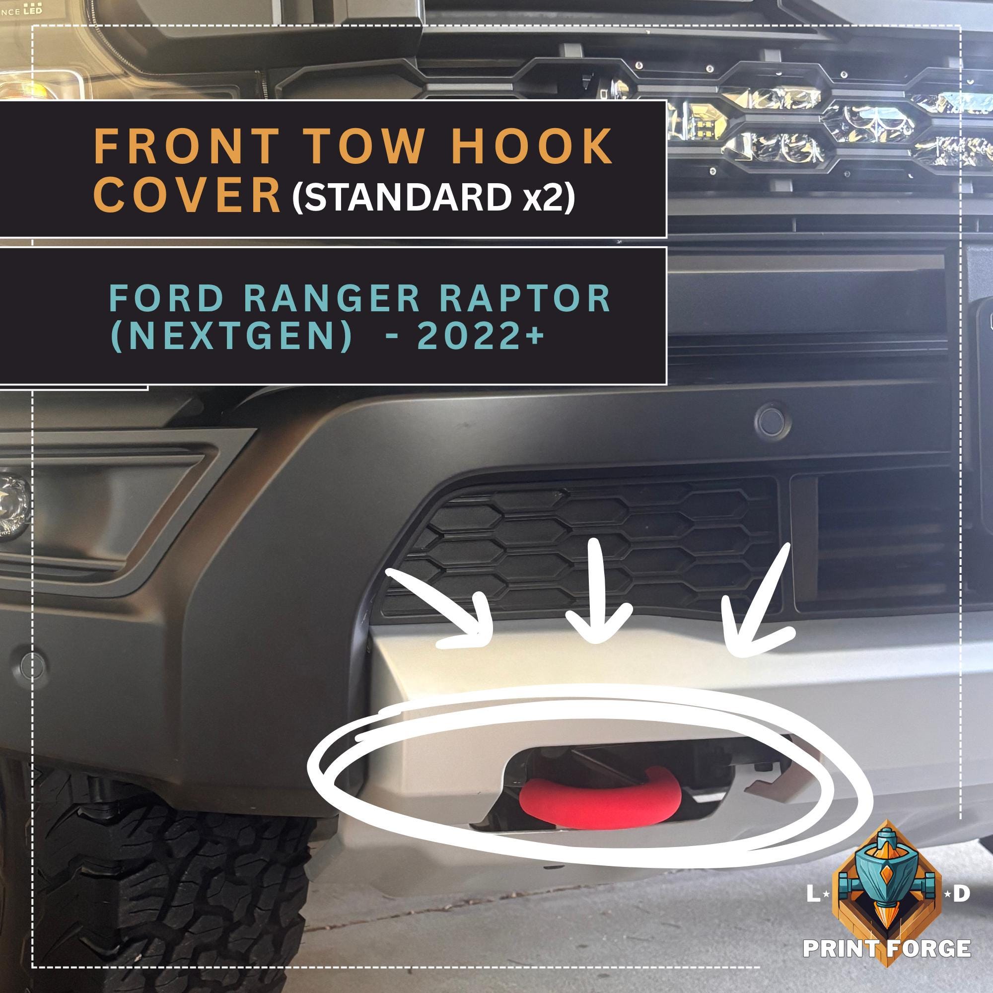 Coprigancio di traino anteriore standard NextGen Ford Ranger Raptor per ganci rotondi / Accessori e ricambi Ford / Ranger Raptor / Wildtrak