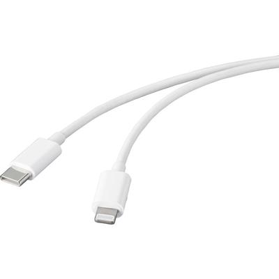 Basetech - USB-Kabel usb 2.0 usb-c® Stecker, Apple Lightning Stecker 2.00 m Weiß BT-2347612 Image
