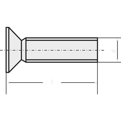 889777 Senkschrauben M2 5 mm T-Profil din 965 Edelstahl A2 1 St. - Toolcraft Image