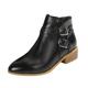 FGUUTYM Women's Short Boots with Zip and Block Heel Ankle Boots Half Boots Ankle Boots PU Leather Waterproof Women's Boots Summer Boots Transition Boots Slip On Boots, black, 5 UK
