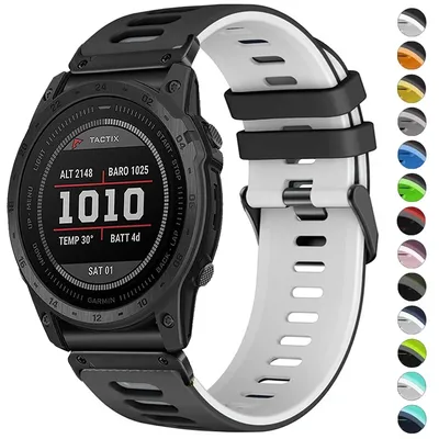 Quick fit 26mm 22mm Silicone Strap for Garmin Watch Fenix 8 51mm 47mm Tactix 7Pro Fenix 6 6X 7 7X Pro Enduro Watchband Accessory