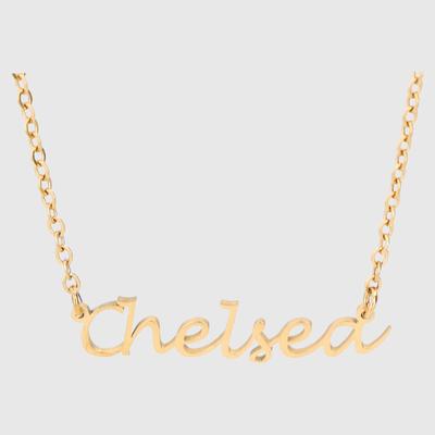 Chelsea-Halskette mit vergoldetem Chelsea-Schriftzug – Edelstahl Image