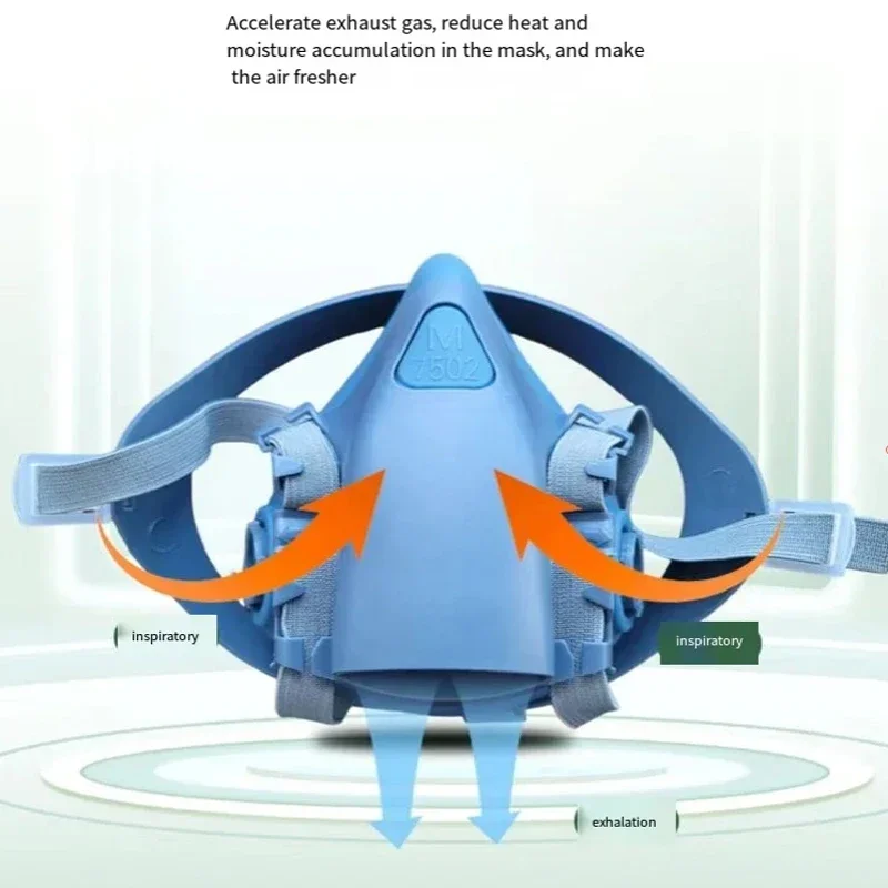 Industrielle 7502 Atemschutzmaske, Körpersprühfarbe, Dekoration, staubdichte Maske 7502, Halbmaske, passend für 3M 6001/6002/6006 Filter Image