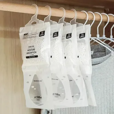 5/10Pcs Moisture Absorber Hanging Drying Clothes Dehumidifier Wardrobe Dehumidifier Dry Bag Desiccant Moisture Absorption Bag
