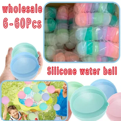 Hot Reusable Water Balloons Refillable Water Balloon Quick Fill Self Sealing Water Bomb Splash Balls for Kids Swimming Pool