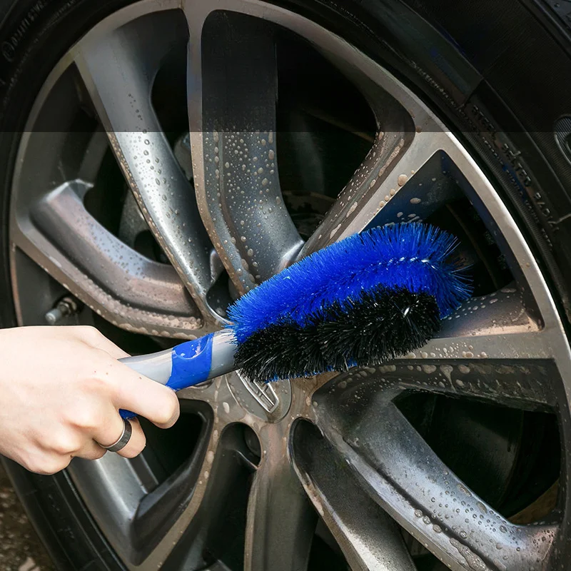 Robuste blaue PVC-Radbürste – effizienter Auto-Radreinigungswäscher, weiche Borsten für sanftes Schrubben, Radreinigungswerkzeug