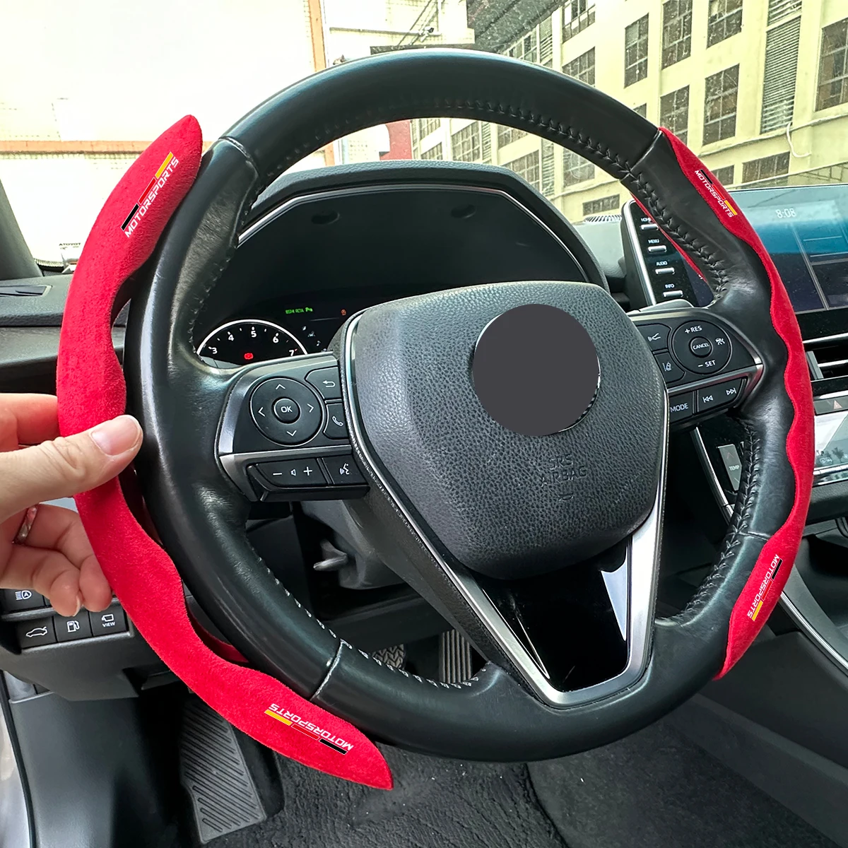 1 paar Atmungsaktive und Nicht-slip Segmentierte Auto Lenkrad Abdeckung Für BMW X1 X3 X5 E70 F15 F48 G30 G20 f30 F10 E90 E60 Z4 Image